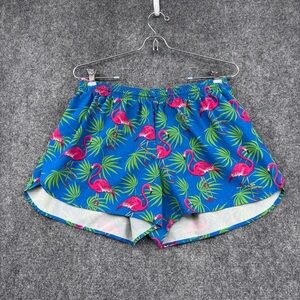 BOA USA Blue Flamingo Running 1/2 Split 3”Shorts Men’s Medium Lined Made In USA